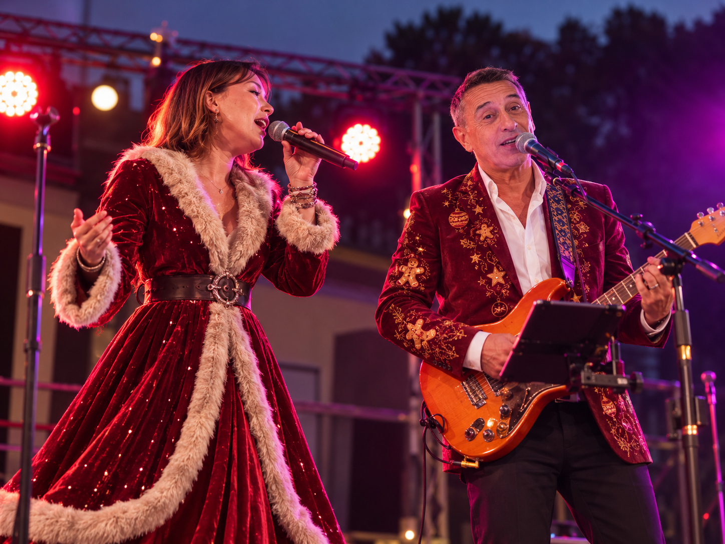 Gibann et Mathilde sur scène pour leur spectacle de Noël musical